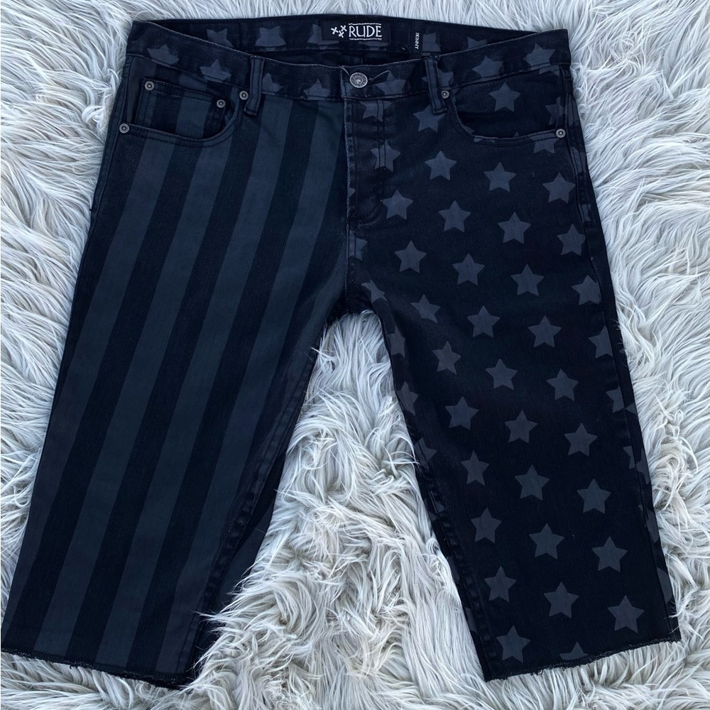 Rude Shorts Skinny 34 American Flag